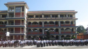 Students gathering for morning assembly. (Photo: srongtsen.edu.np)