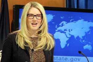 State Department Spokesperson Marie Harf answering the journalists during the daily press briefing on 12 December 2013. File photo/Getty Images/Anadolu Agency/Erkan Avci