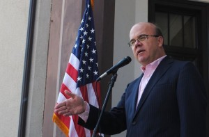 US Rep. Jim McGovern addressing the gathering on July 21. Photo: masslive.com