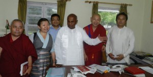 The Tibetan Parliamentary delegation meets H D Deve Gowda, former prime minister of India and a member of Parliament, in New Delhi, on 16 July 2014