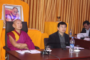 His Eminence Kirti Rinpoche (L) and Chang Ping (R).