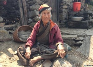 Bridim village, where 83-year-old Tibetan refugee Passing Lama lives, is now practically razed to the ground. 