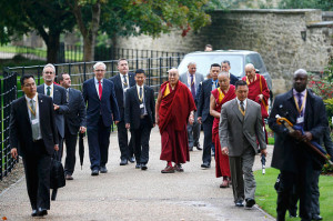 The Dalai Lama arrives in Oxford at the start of a 10-day visit to the UK Photo: Reuters