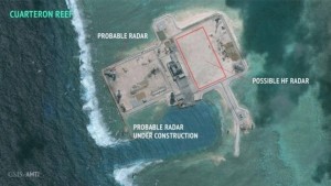 Satellite images have indicated China is building up facilities on disputed islands in the South China Sea