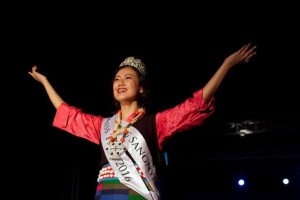 Tenzin Sangnyi after being crowned Miss Tibet 2016. (Photo: AP)