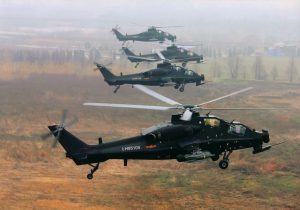 China’s new WZ-10 armed helicopters.