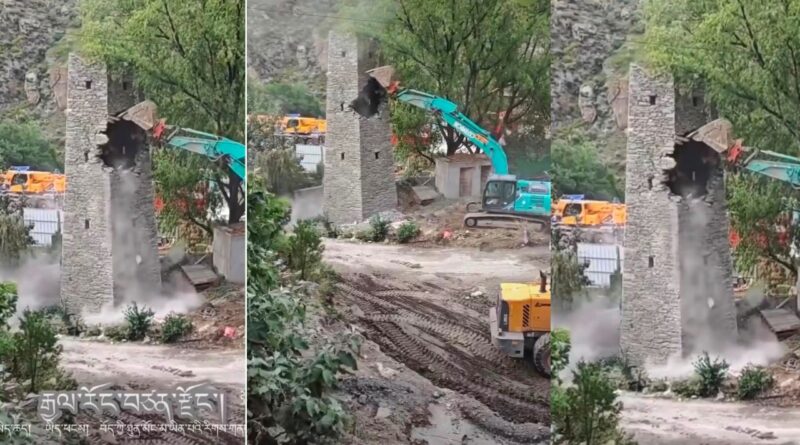 China Demolishes Ancient Fortress in Tibet’s Gyalrong Region China Demolishes Ancient Fortress in Tibet’s Gyalrong Region