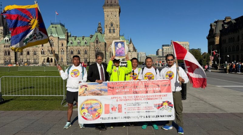 Tibet Peace Rally Marathon Reaches Day Five on Ottawa–Toronto Route Tibet Peace Rally Marathon Reaches Day Five on Ottawa–Toronto Route