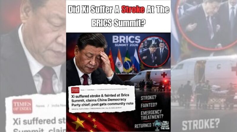 Did Xi Jinping Suffer a Stroke at BRICS and Hurry Home? Did Xi Jinping Suffer a Stroke at BRICS and Hurry Home?