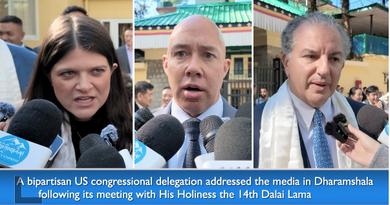 A bipartisan US congressional delegation addressed the media in Dharamsala