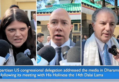 A bipartisan US congressional delegation addressed the media in Dharamsala