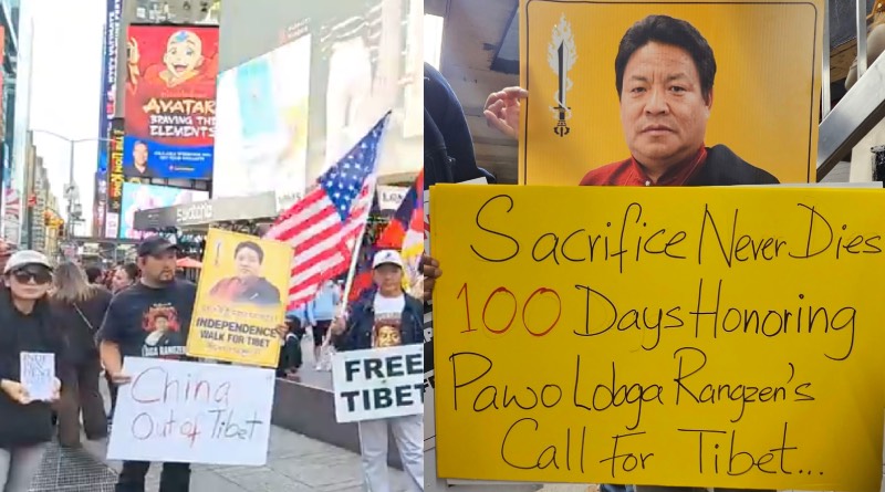 100 Days On, Tibetan National Congress Marches in New York to Keep Lobga Rangzen’s Independence Call Alive
